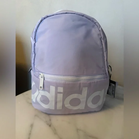 Adidas Liner Mini Backpack NWT Purple Tint /White light lilac - Picture 9 of 9